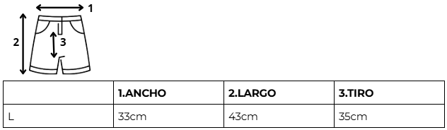 Tabla de talles SHORT ARGENTINA BLANCO - MUNDIAL 2026 - NUMERO 10