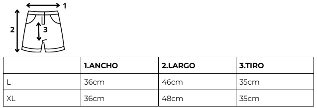 Tabla de talles SHORT CHELSEA AZUL - 25/26 - NUMERO 8